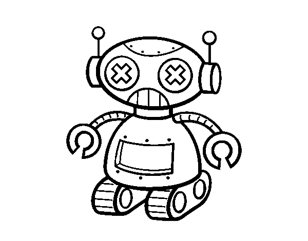 Desenho de Boneca robô para Colorir