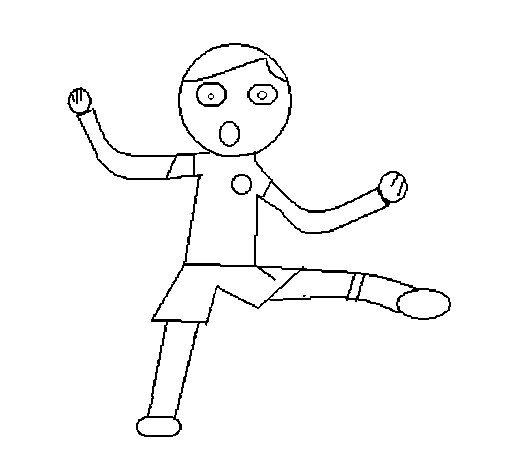 Desenho de Boy jumping para Colorir