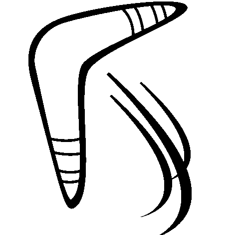 Desenho de Bumerangue para Colorir