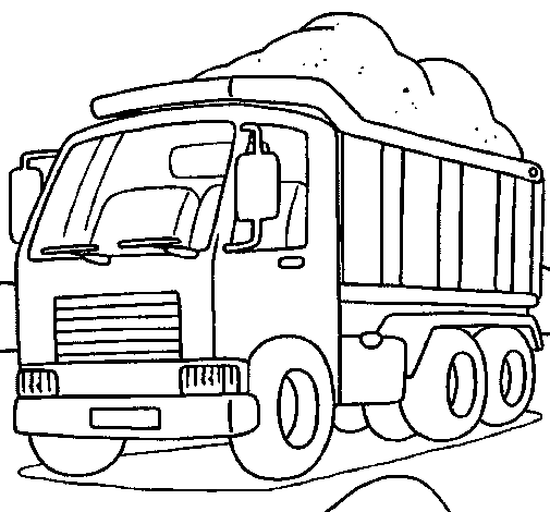 Desenho de Camião de carga para Colorir