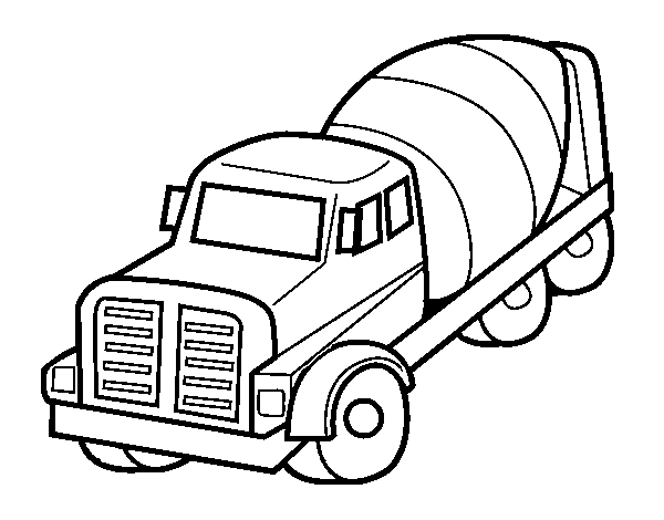 Desenho de Caminhão betoneira para Colorir
