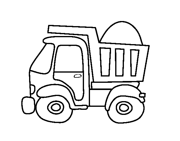 Desenho de Caminhão de transporte para Colorir