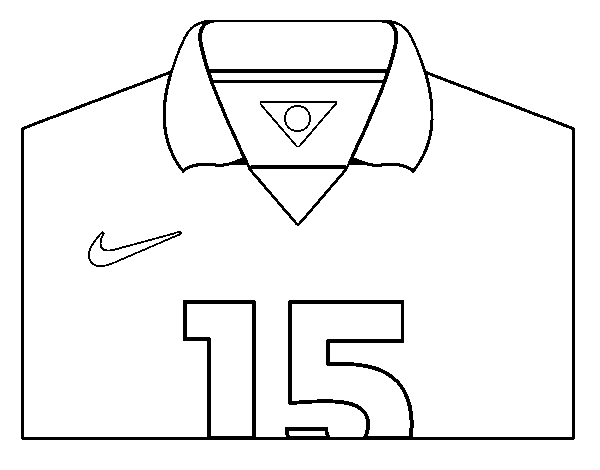 Desenho de Camisa da copa do mundo de futebol 2014 da Austrália para Colorir