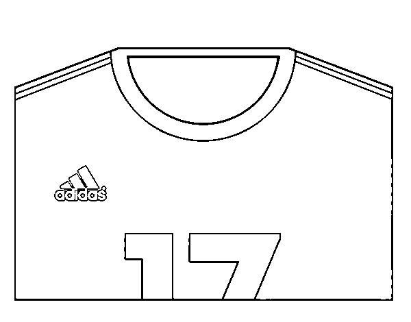 Desenho de Camisa da copa do mundo de futebol 2014 do Japão para Colorir