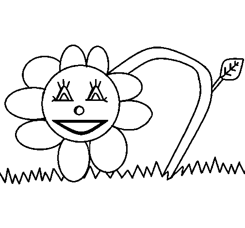 Desenho de Campo de flor para Colorir