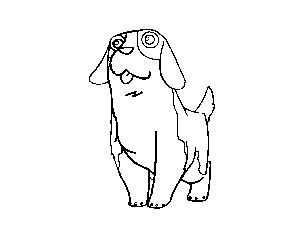 Desenho de Cão São bernardo jovem para Colorir
