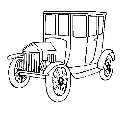 Desenho de Carro de época para Colorir