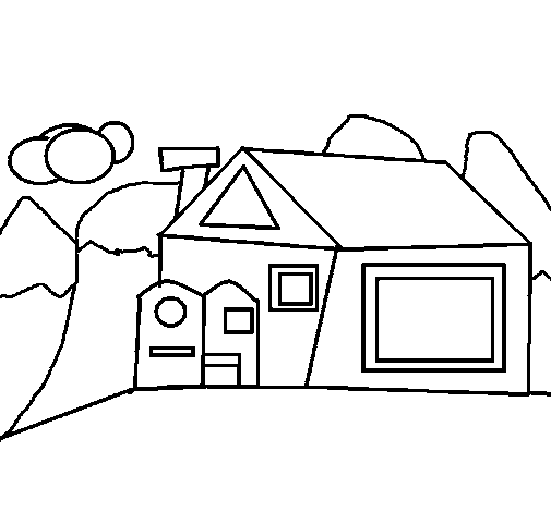 Desenho de Casa 7 para Colorir