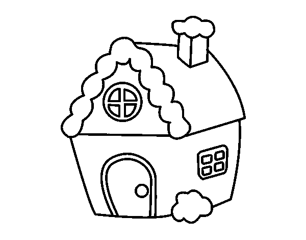 Desenho de Casa especial natal para Colorir