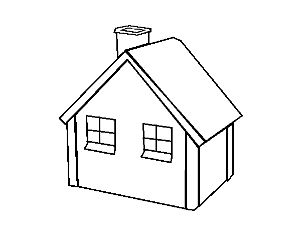 Desenho de Casa menor para Colorir