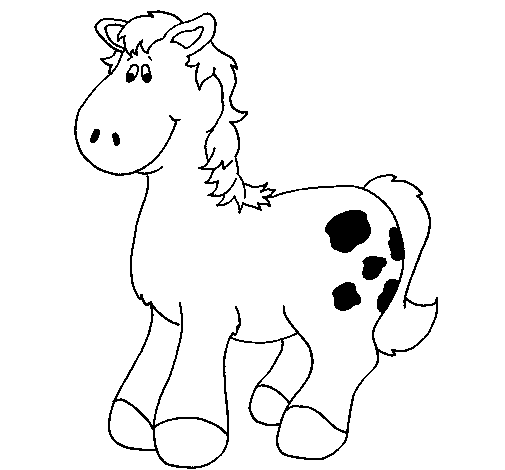 Desenho de Cavalo com manchas para Colorir