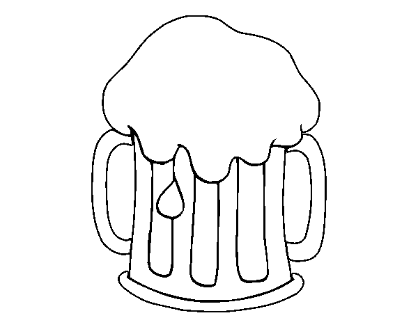 Desenho de Cerveja fria para Colorir
