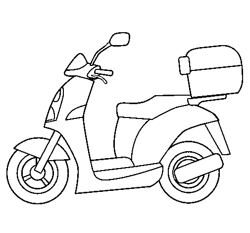 Desenho de Ciclomotor para Colorir