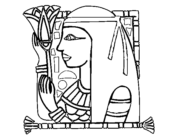 Desenho de Cleopatra para Colorir