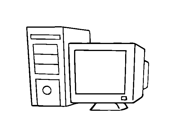 Desenho de Computador antigo para Colorir