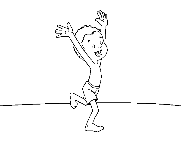 Desenho de Criança com traje de banho para Colorir