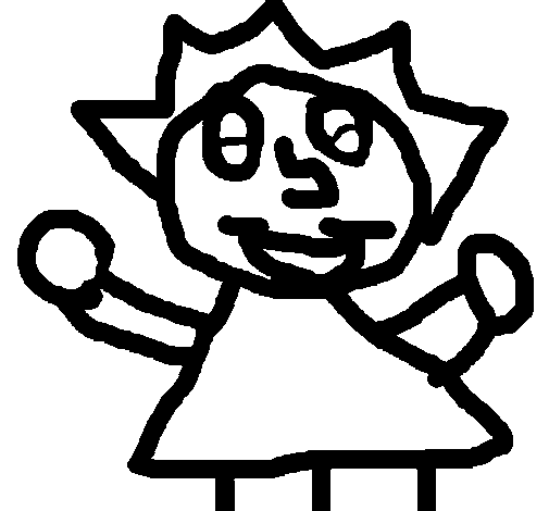 Desenho de Criança feliz para Colorir