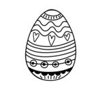 Desenho de Decoração de ovos de Páscoa para colorear