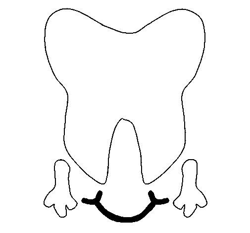 Desenho de Dente para Colorir