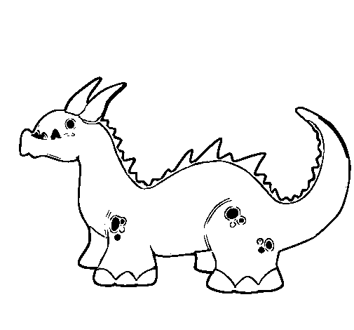 Desenho de Dragão bebé para Colorir