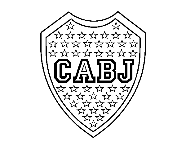 Desenho de Emblema do Boca Juniors para Colorir