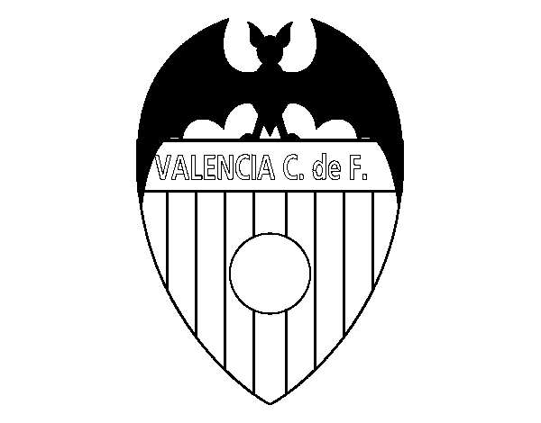 Desenho de Emblema do Valência F.C. para Colorir