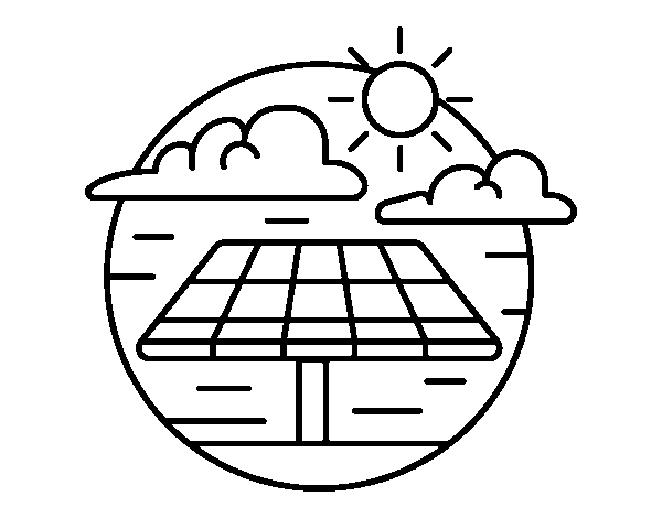 Desenho de Energia solar para Colorir