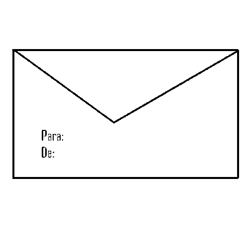 Desenho de Envelope para Colorir