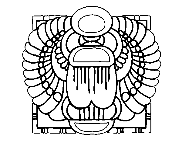 Desenho de Escaravelho-sagrado para Colorir