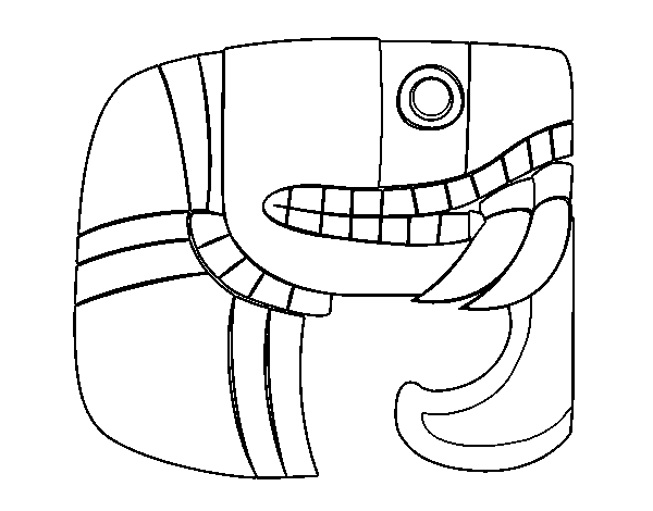 Desenho de Escrita maia para Colorir