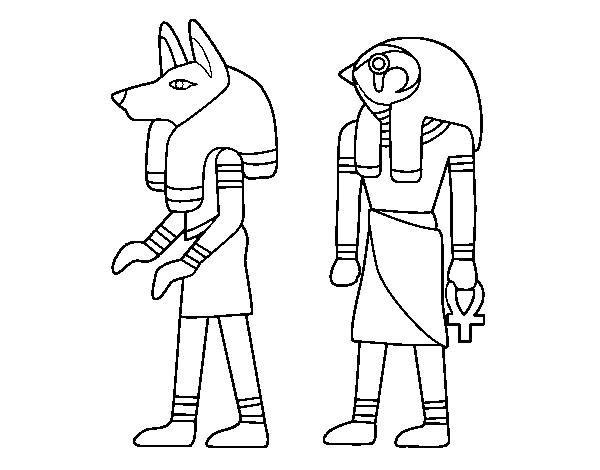 Desenho de Esfinges egipcias para Colorir