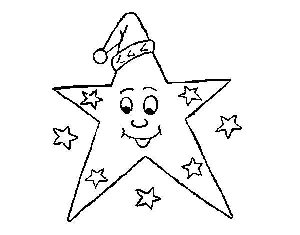 Desenho de Estrela com tampa para Colorir