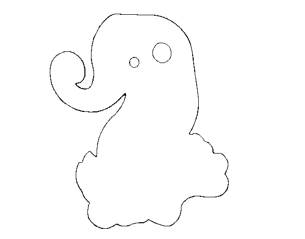 Desenho de Fantasma assustador para Colorir