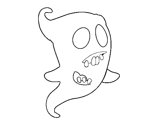 Desenho de Fantasma falhado para Colorir