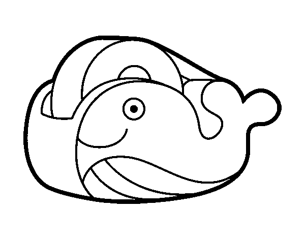 Desenho de Fita adesiva baleia para Colorir