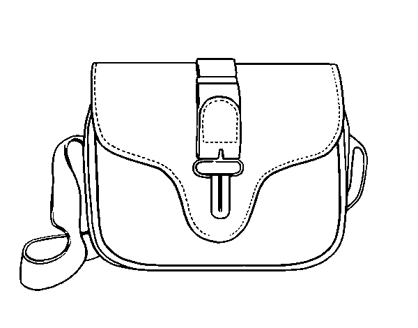 Desenho de Flap bag para Colorir