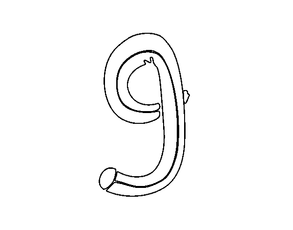 Desenho de G minúscula para Colorir