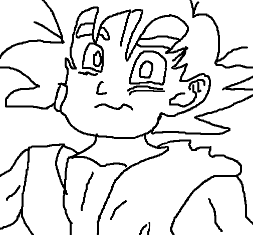 Desenho de Goku para Colorir