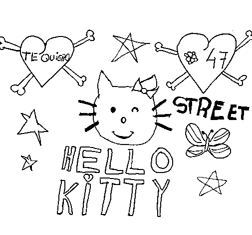 Desenho de Hello Kitty para Colorir
