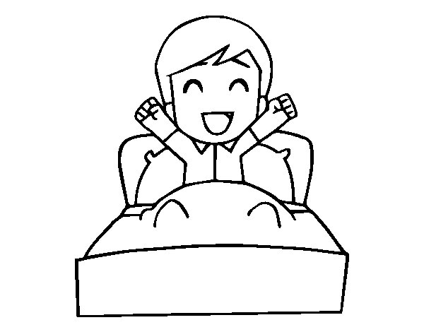 waking up coloring pages - photo #13