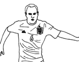 Dibujo de Iniesta com a seleção espanhola