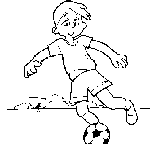 Desenho de Jogar futebol para Colorir