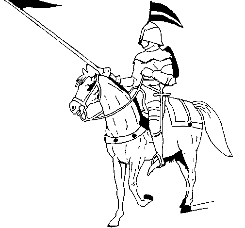 Desenho de Jóquei a cavalo para Colorir