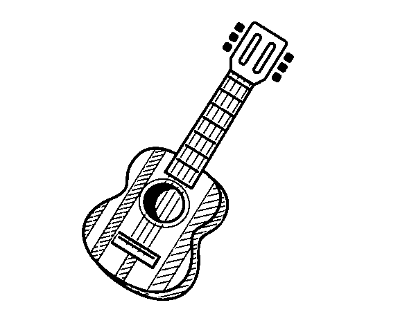 Desenho de La guitarra espanhola para Colorir