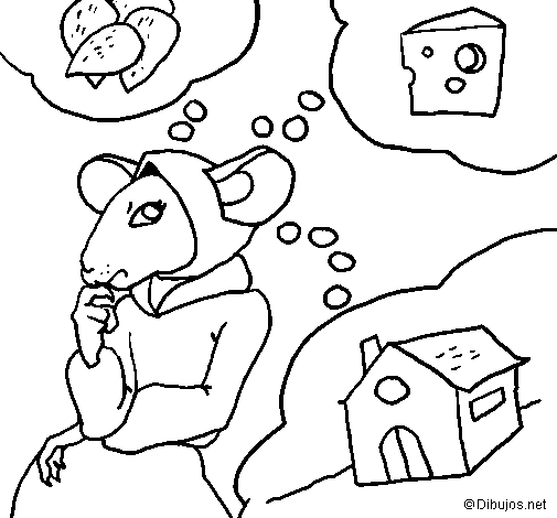 Desenho de La ratita presumida 4 para Colorir