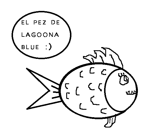 Desenho de Lagoona Blue Fish para Colorir