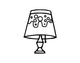 Desenho de Lâmpada de sala de estar para colorear