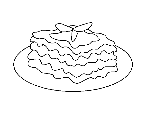 Desenho de Lasagna para Colorir