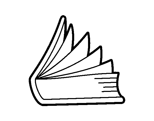 Desenho de Livro entreabierto para Colorir