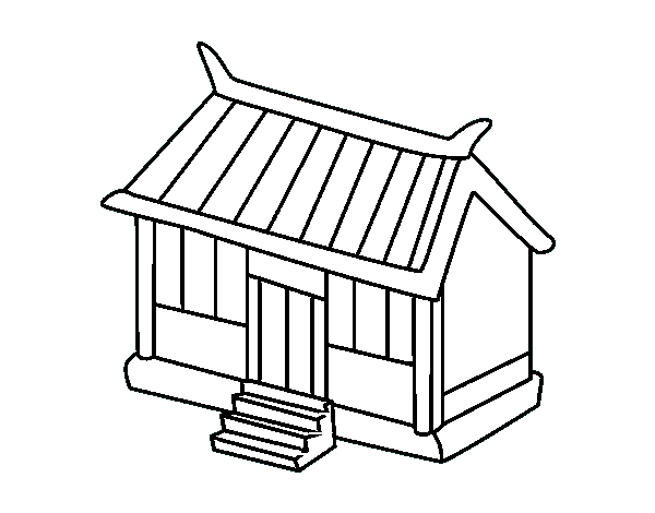 Desenho de Loja japonesa para Colorir